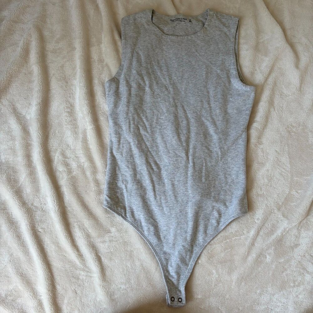 Abercrombie & Fitch Soft AF Collection Tank Bodysuit Size Medium Gray